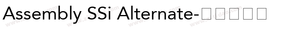 Assembly SSi Alternate字体转换